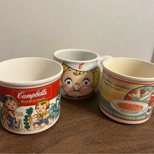 VINTAGE LOT OF 3 CAMPBELL'S SOUP MUGS 1993 1998 Westwood HH Collectible